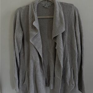 Barefoot Dreams Gray Open-Front Cozy Cardigan